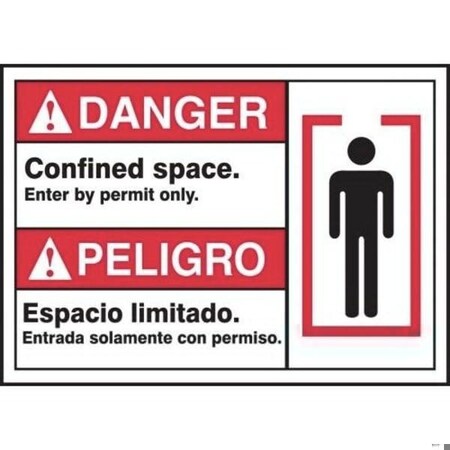 Accuform BILINGUAL ANSI SIGN  CONFINED SPACE MTAS110VS MTAS110VS